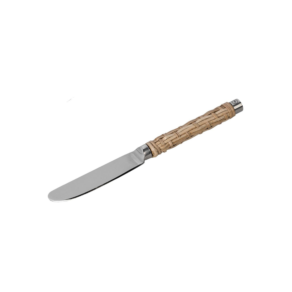 Smørkniv, metall og flettet håndtak