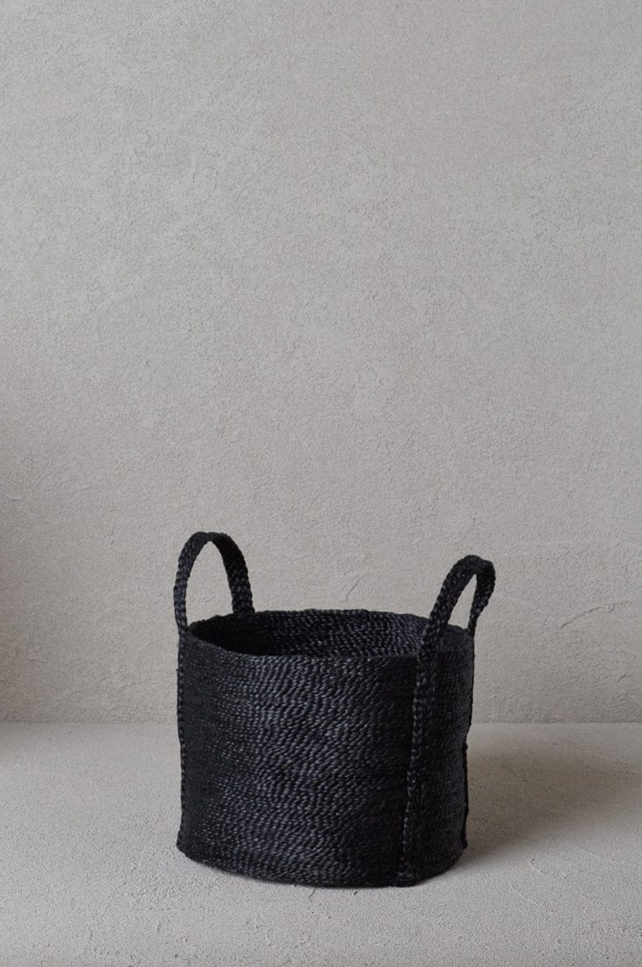 Rund jute kurv, Sort