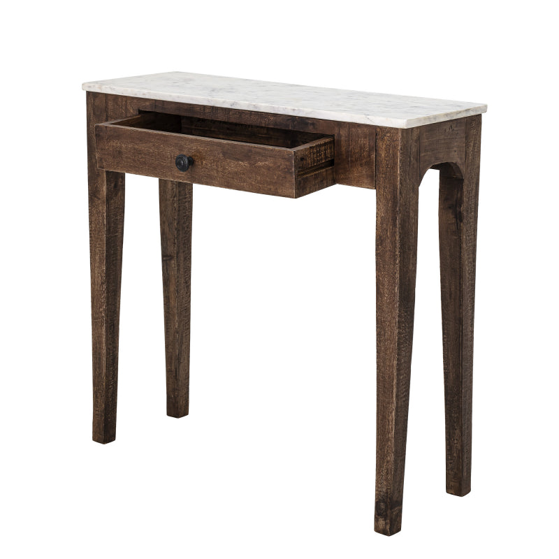 Hauge Sidebord, Brun hvit marmor