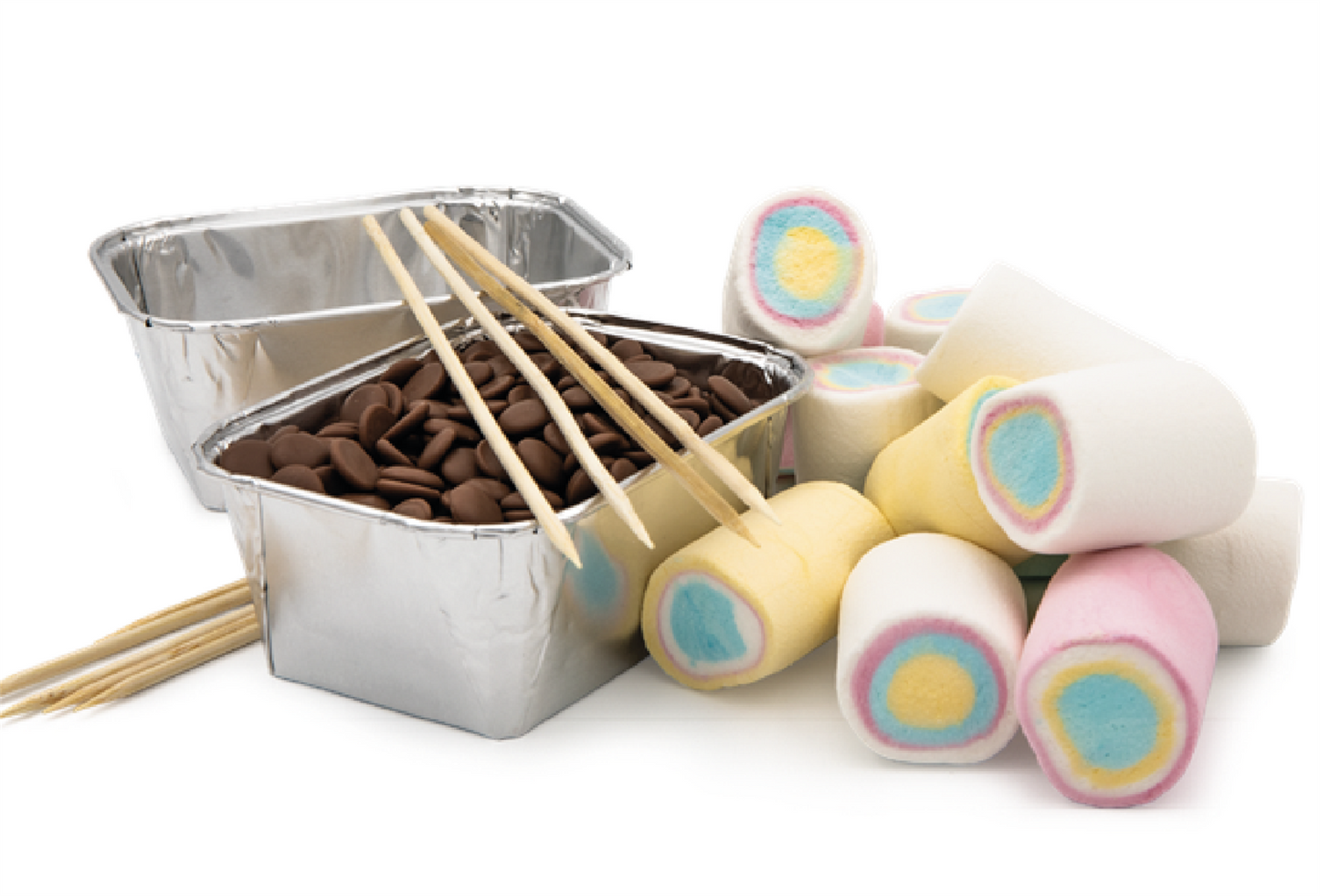 Bbq fondue sjokolade og marshmallows - sett