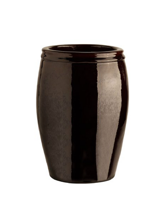 brun krukke, keramikk Ø23xH33 cm