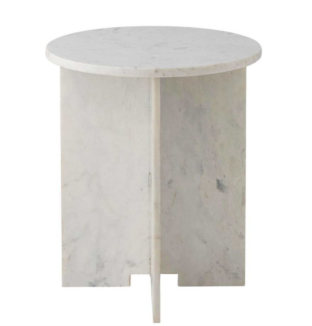 Jasmia sidebord marmor, hvit