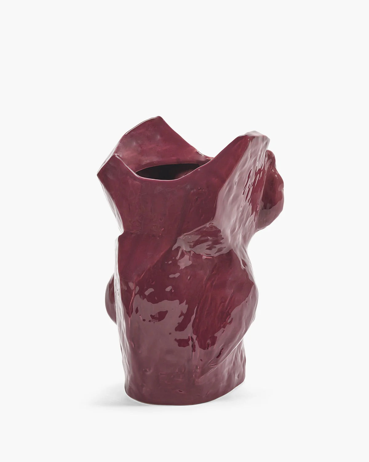 Owl vase L aubergine after midnight