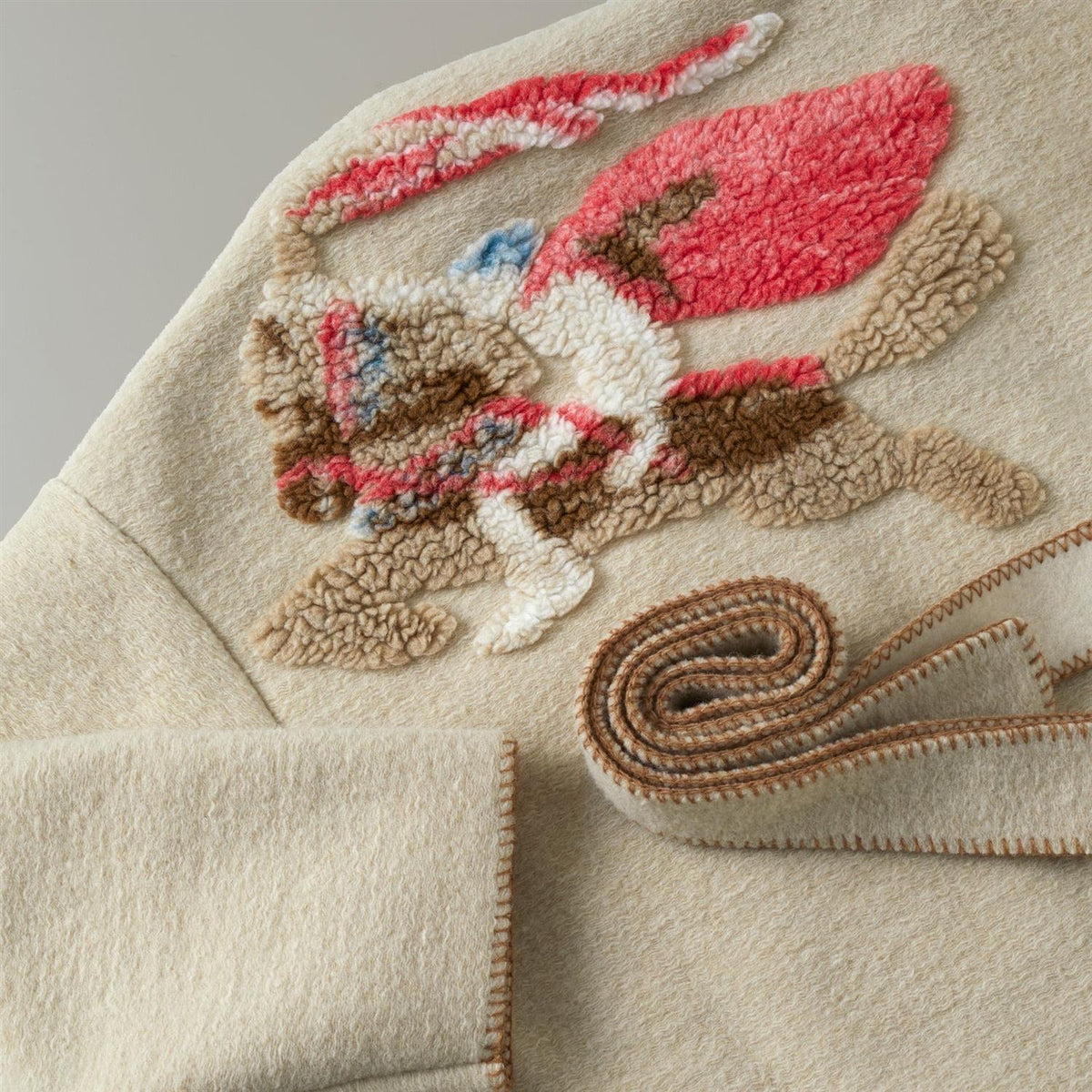 GM Horse wool cardigan, beige coral