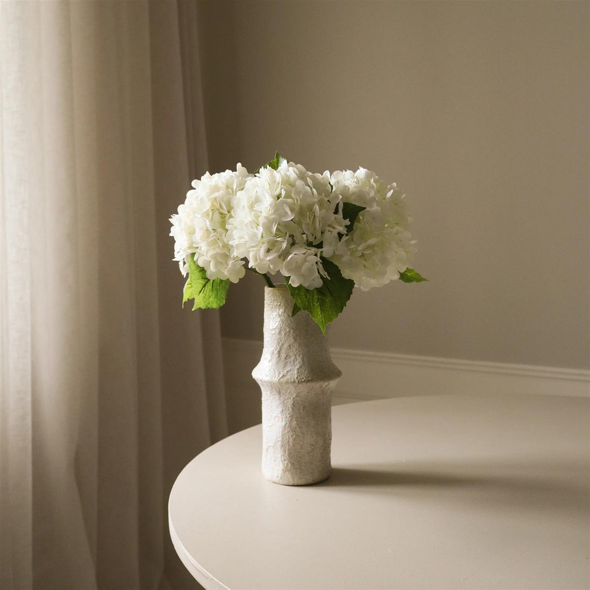 White hydrangea flower