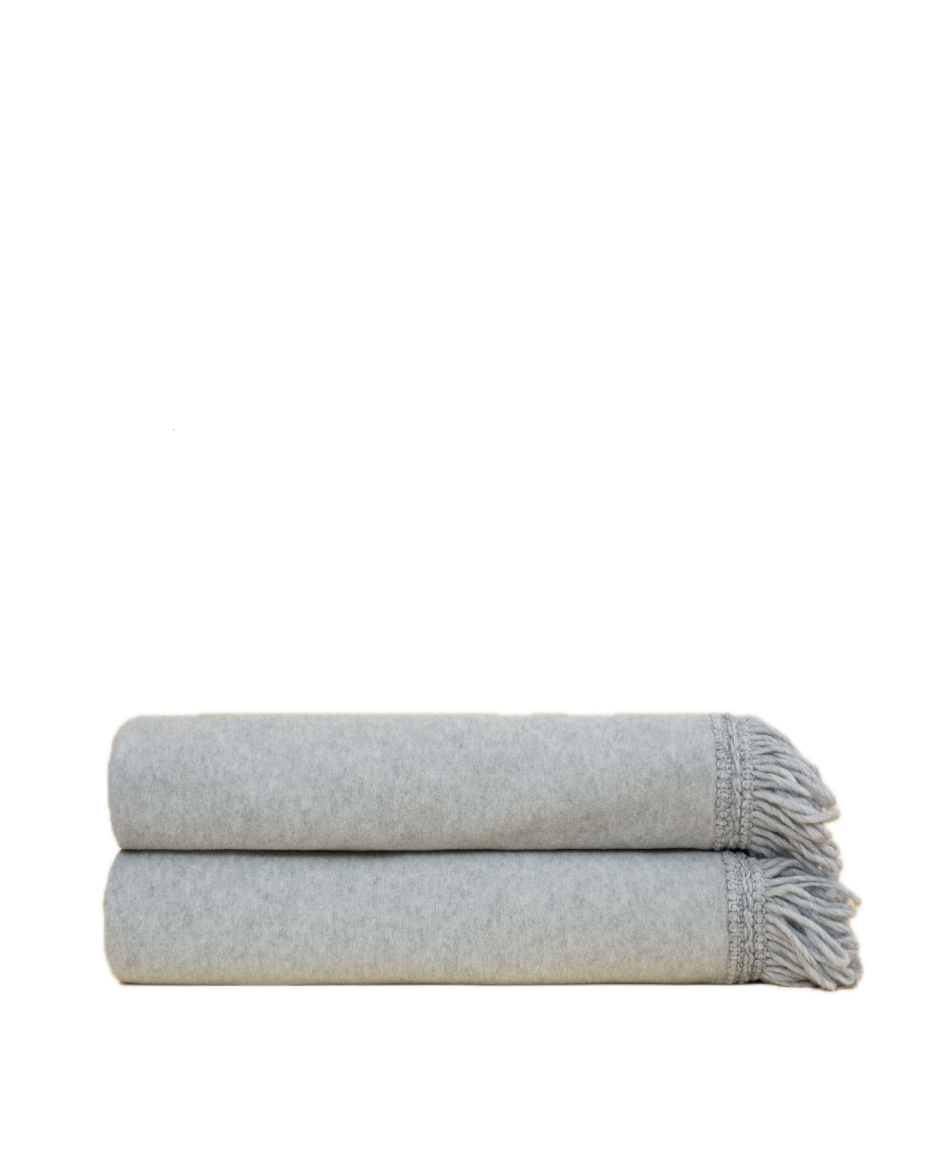 Soft bamboo Grigio ton i ton pledd, 160x200