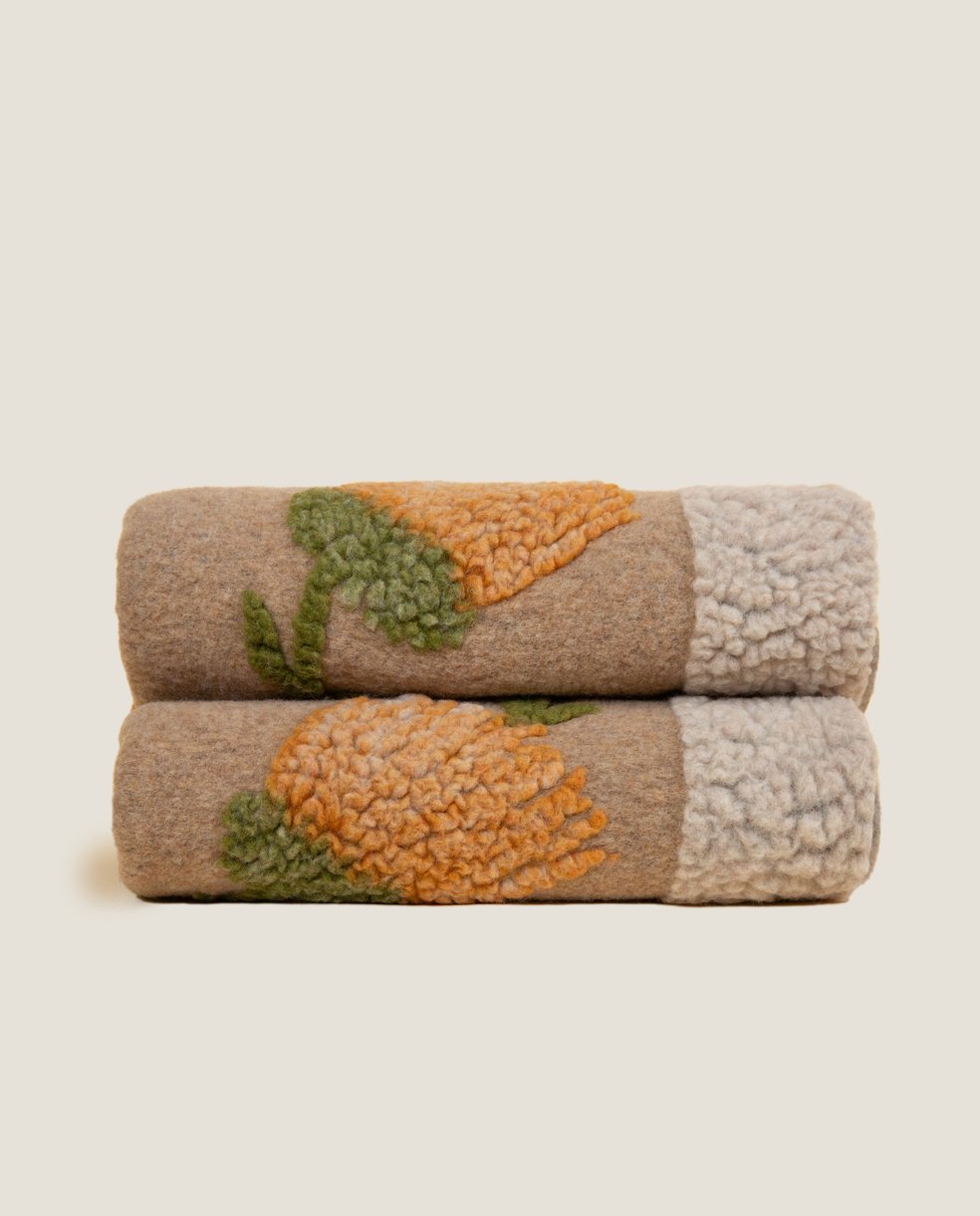 Soft Boiled Wool Zafferano pledd, 150x190