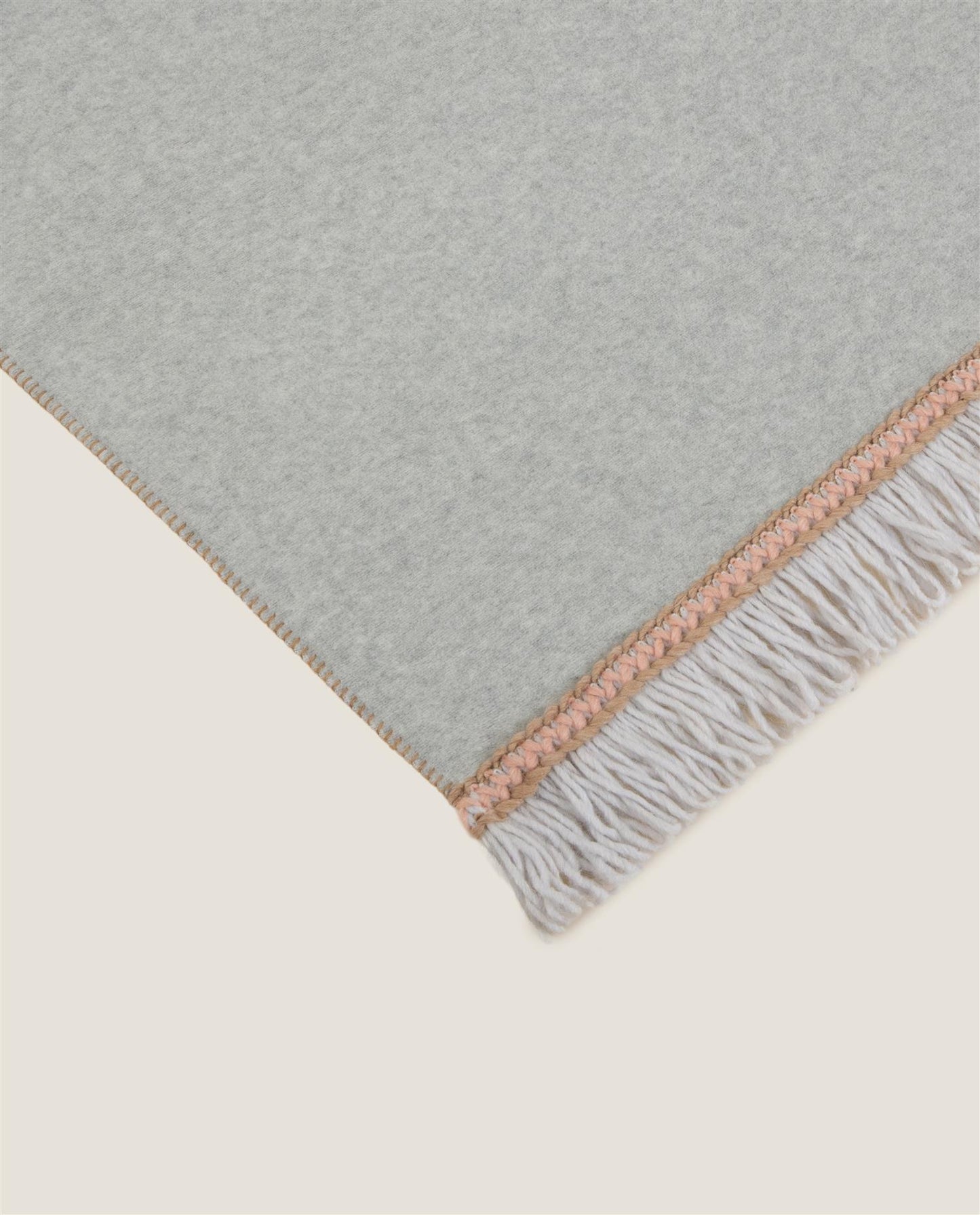 Soft bamboo Perla fringe pledd, 160x200