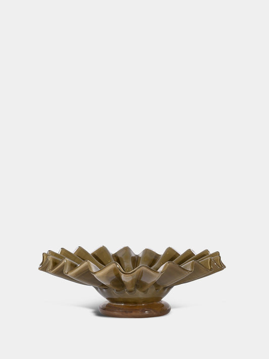 Skål Lori M, grønn/ beige