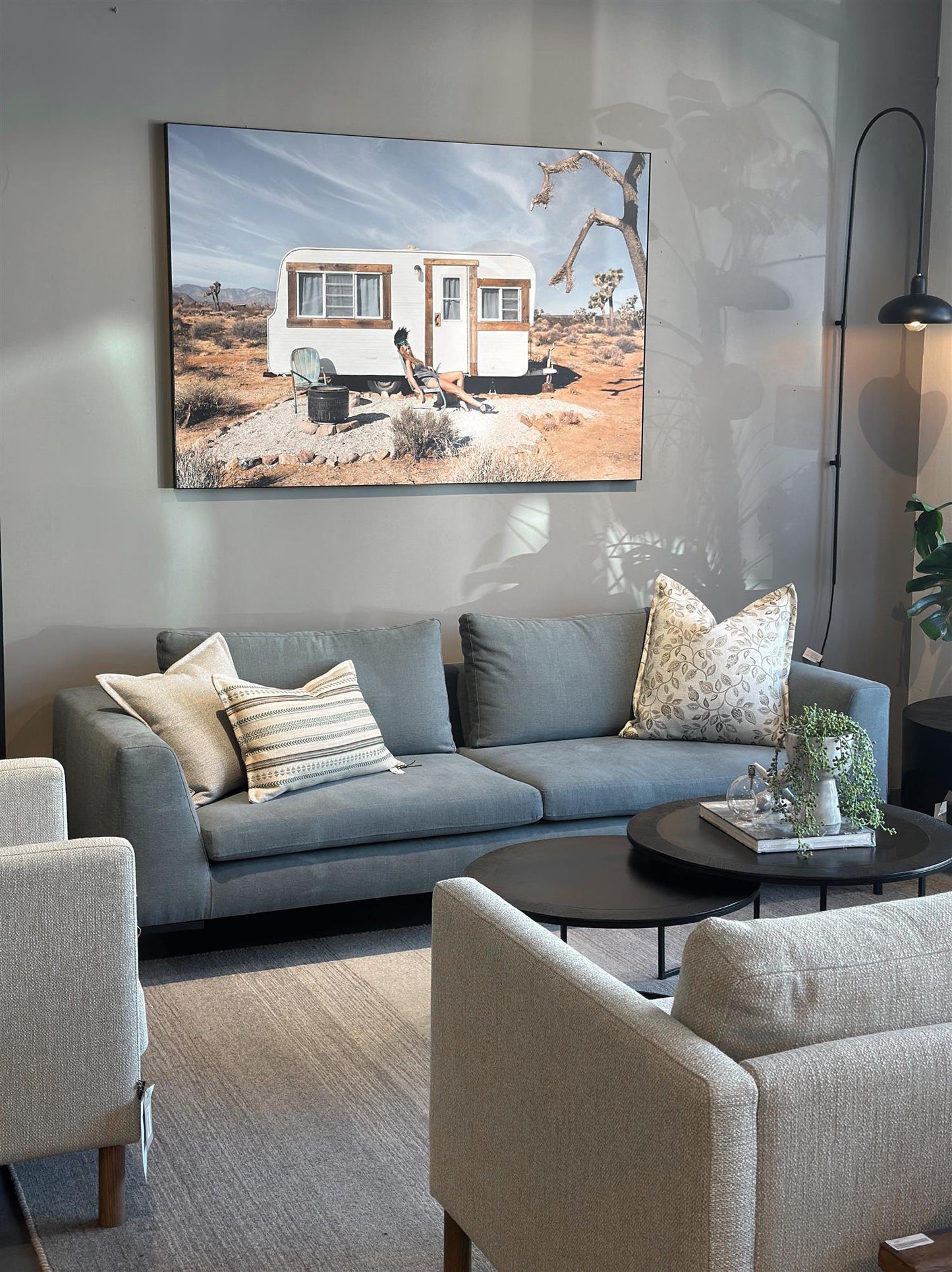 Lyng sofa 220, PG3 Caleido 12086 Dark soda
