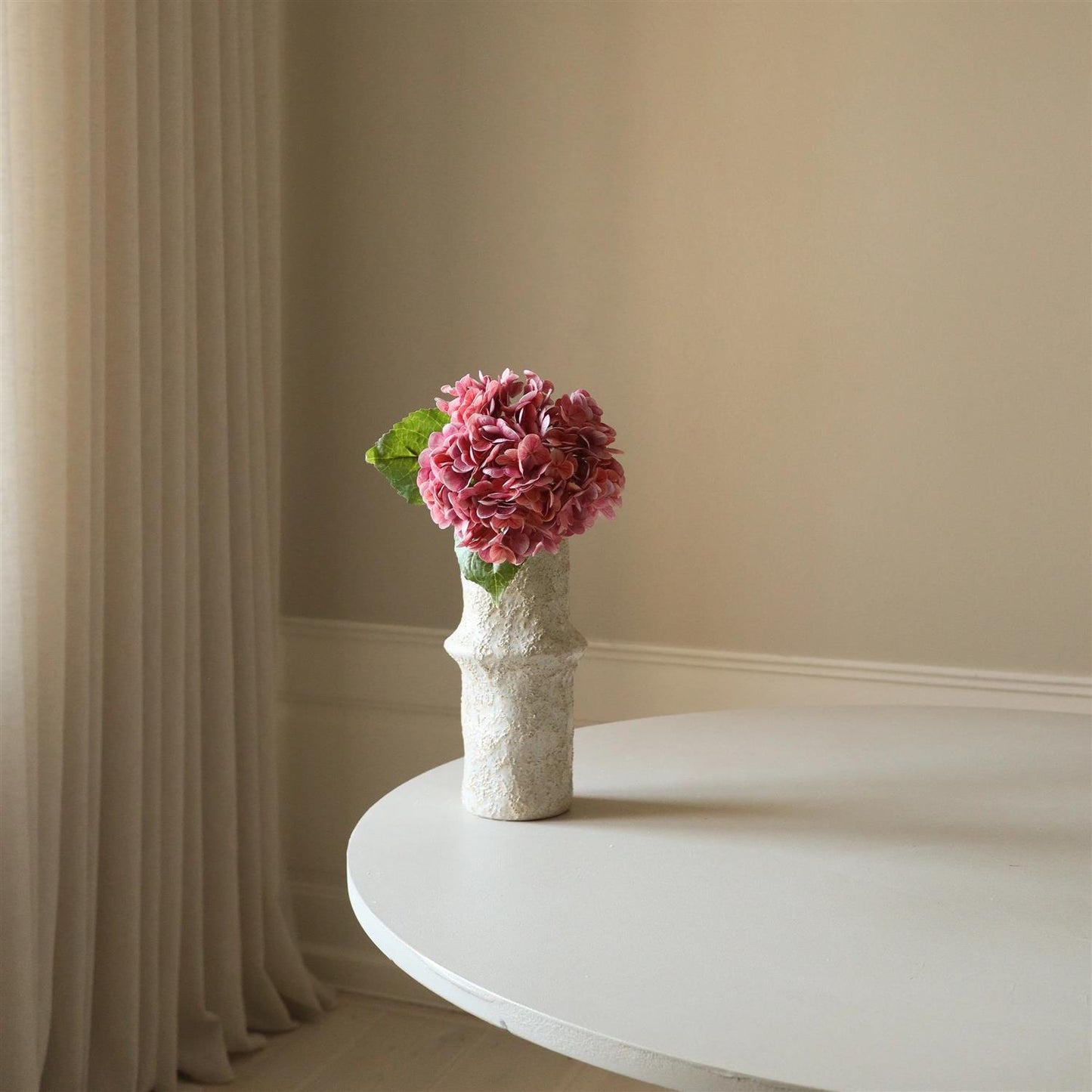 Pink hydrangea flower