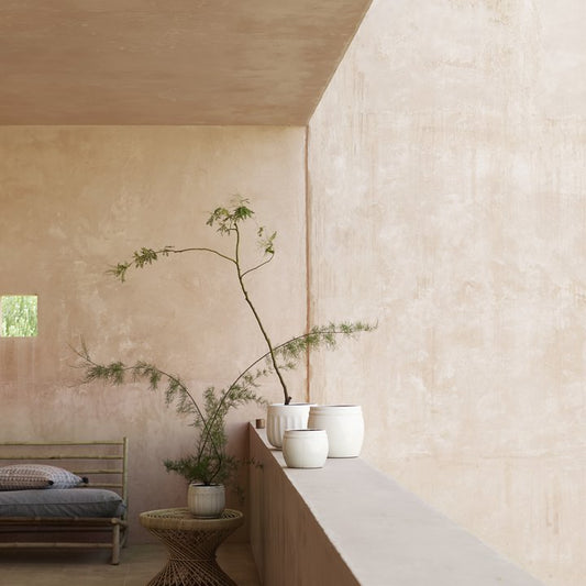 hvit krukke, Ø14xh13 cm