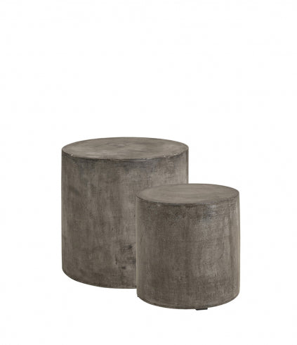 DOLOMA Sidebord, Concrete Grey Ø50 cm