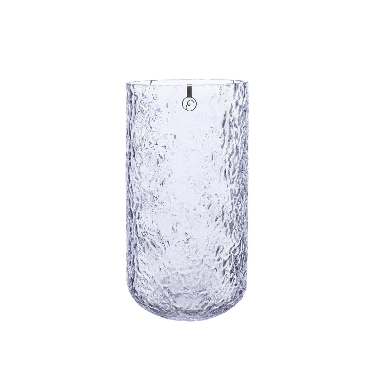 Vase mønstret glass Ø13xH25 cm