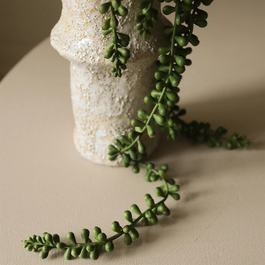 Green ruby necklace succulent stem