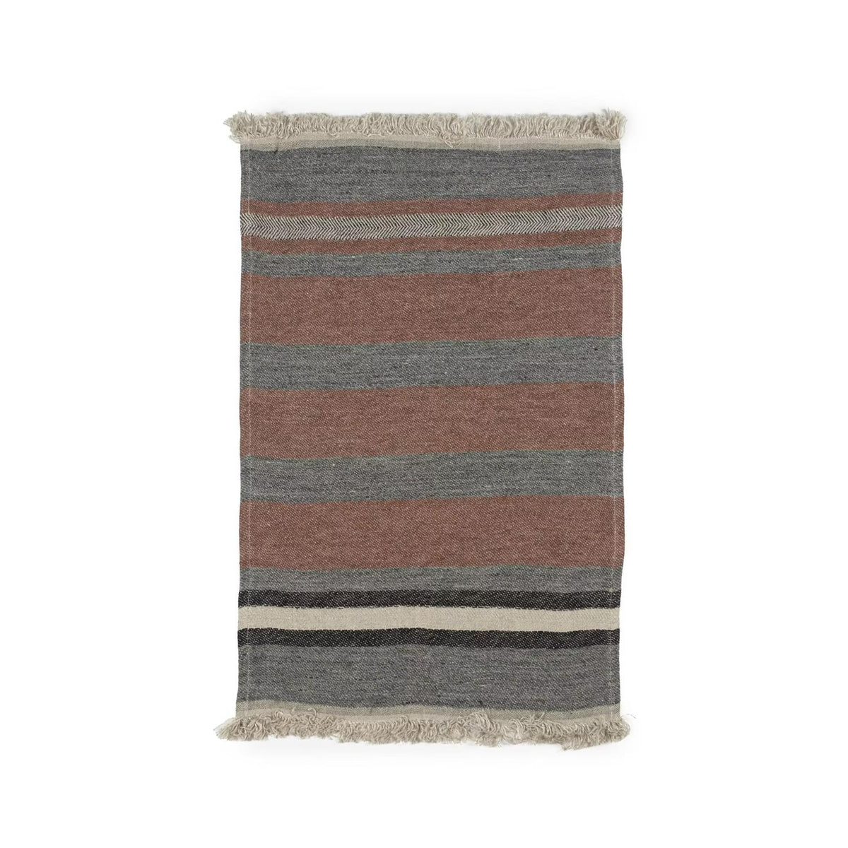 The Belgian towel small fouta 35x50 cm Sienna Stripe