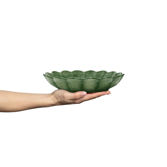 Oyster Skål 24 cm, Forest Green