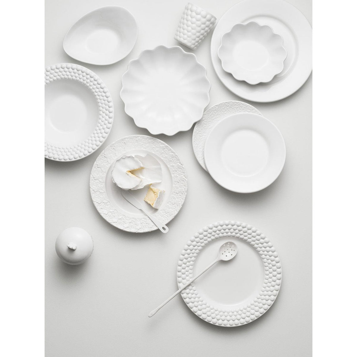 Oyster tallerken 20 cm, hvit