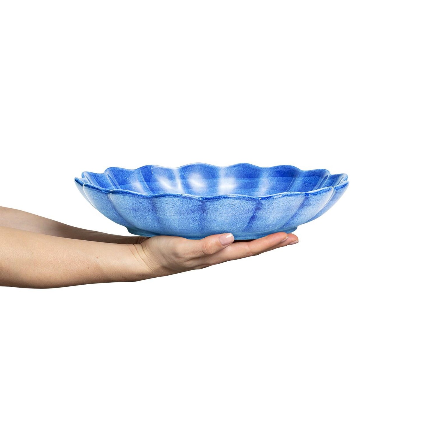Oyster skål 31cm, Lyseblå