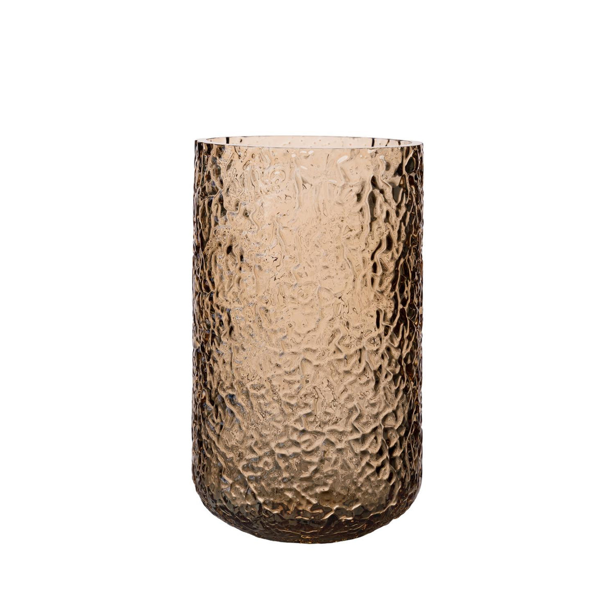 Lyslykt mønstret glass Ø9xH15 cm