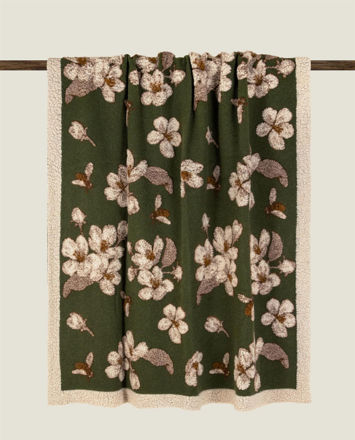 Boiled Wool Magnolia green pledd, 150x190