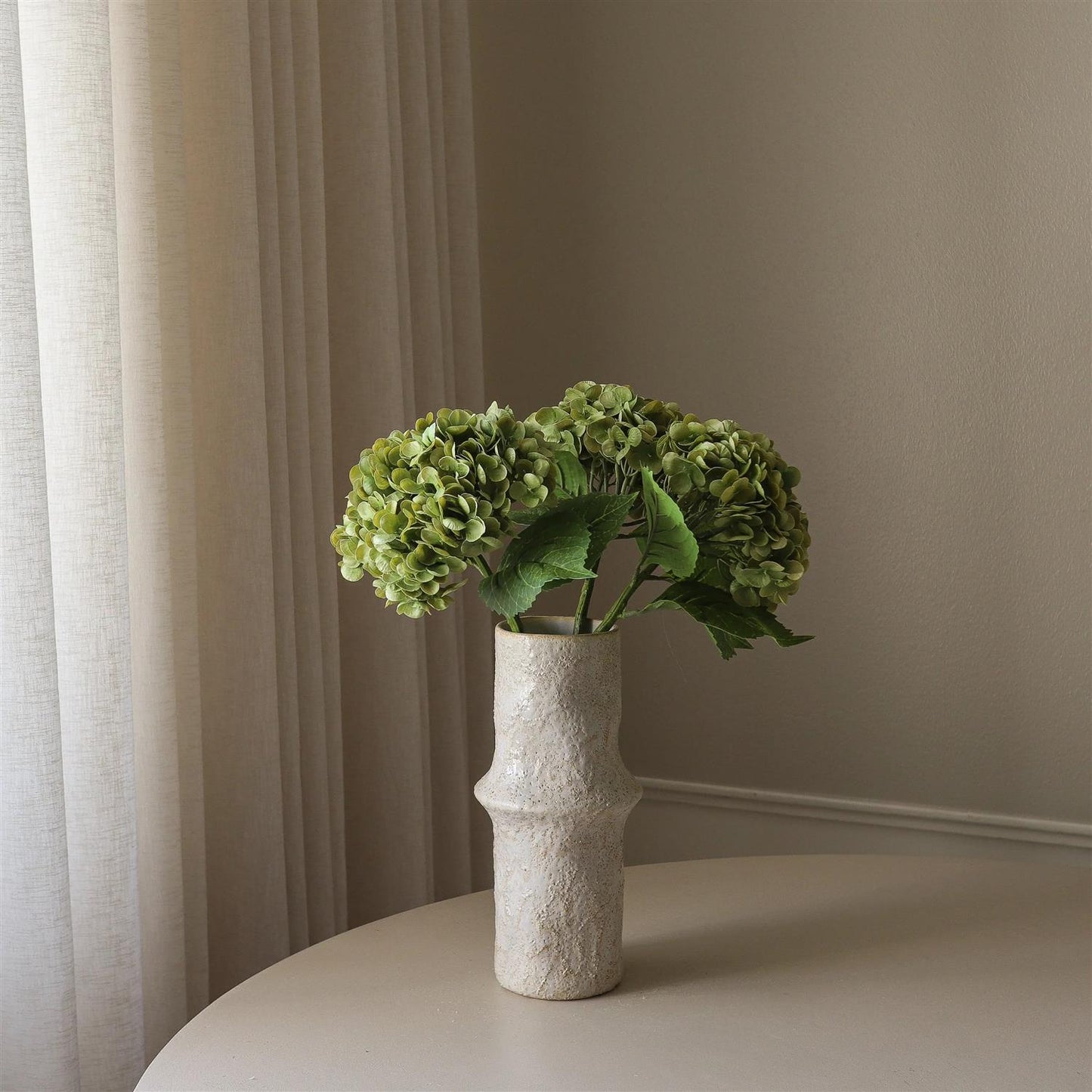 Moss green hydrangea flower