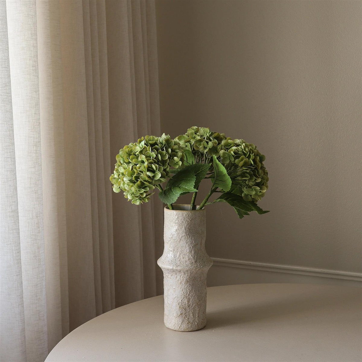 Moss green hydrangea flower