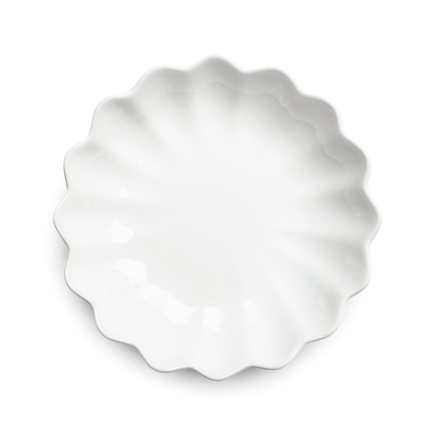 Oyster skål 24 CM, Hvit