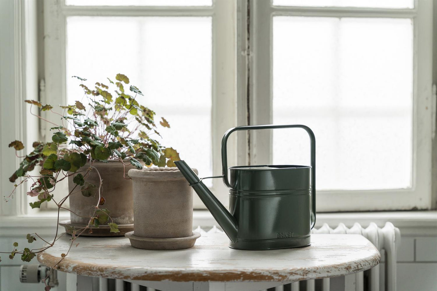 Krukke med fat, Ø16xH16 cm, terrakotta