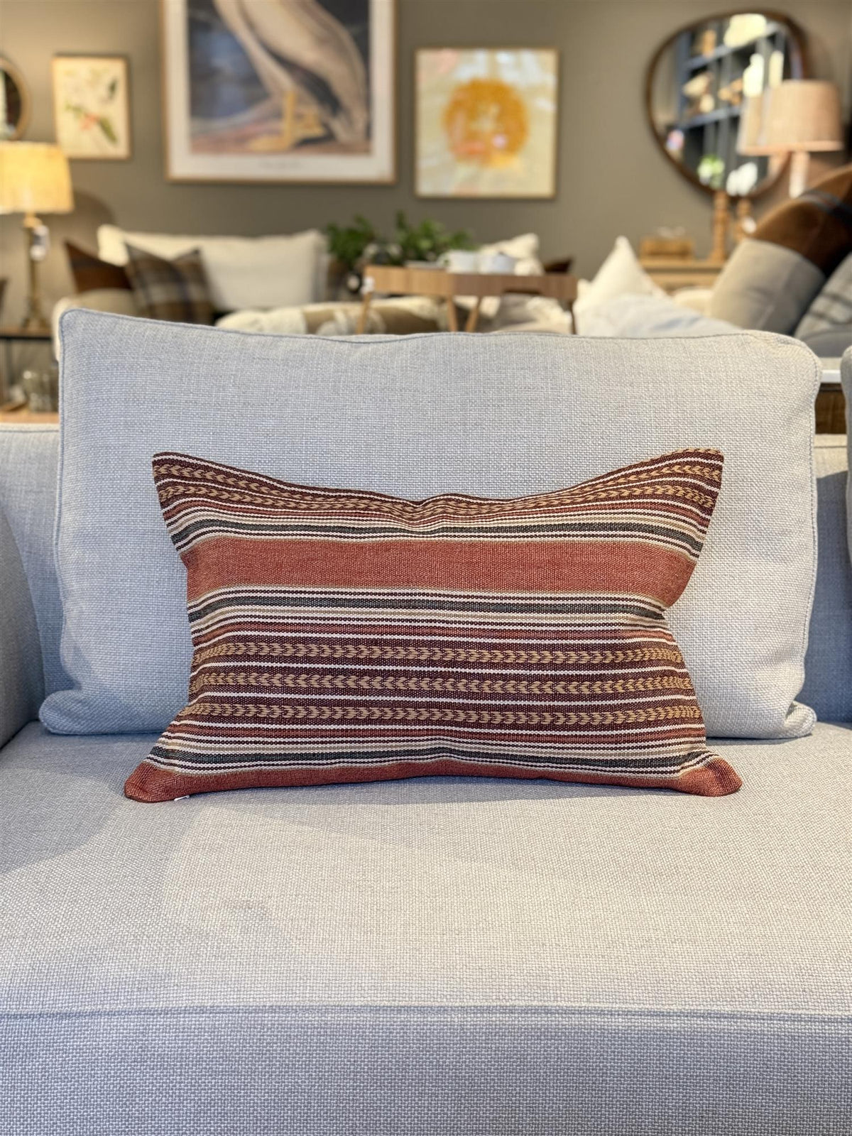 Pyntepute Mulberry Berber stripe spice 40x60 cm