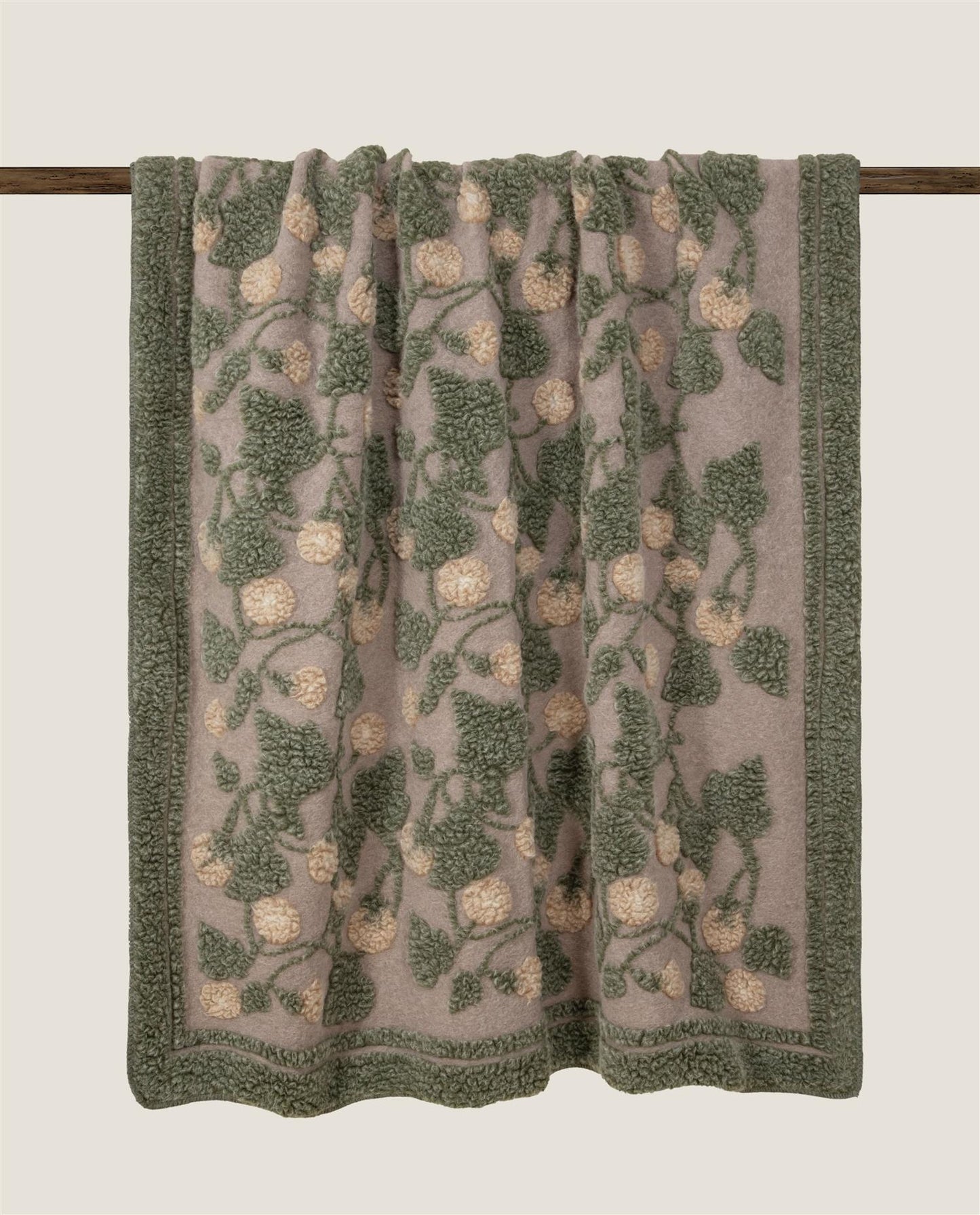 Boiled Wool Harmony Green pledd, 150x190