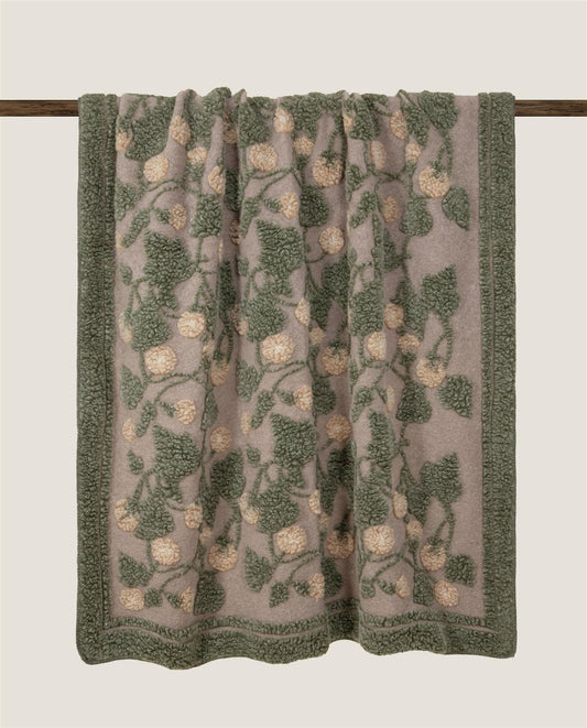 Boiled Wool Harmony Green pledd, 150x190