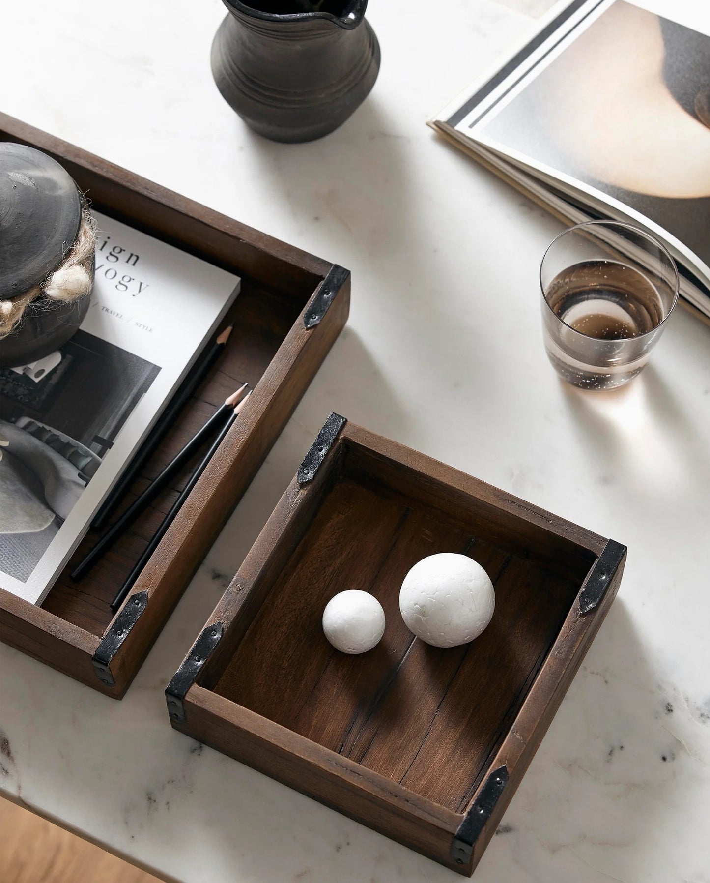 Boldo trebrett 20x20 cm, resirkulert tre