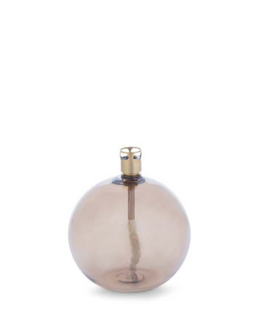 Oljelampe rund champagne brass, Small