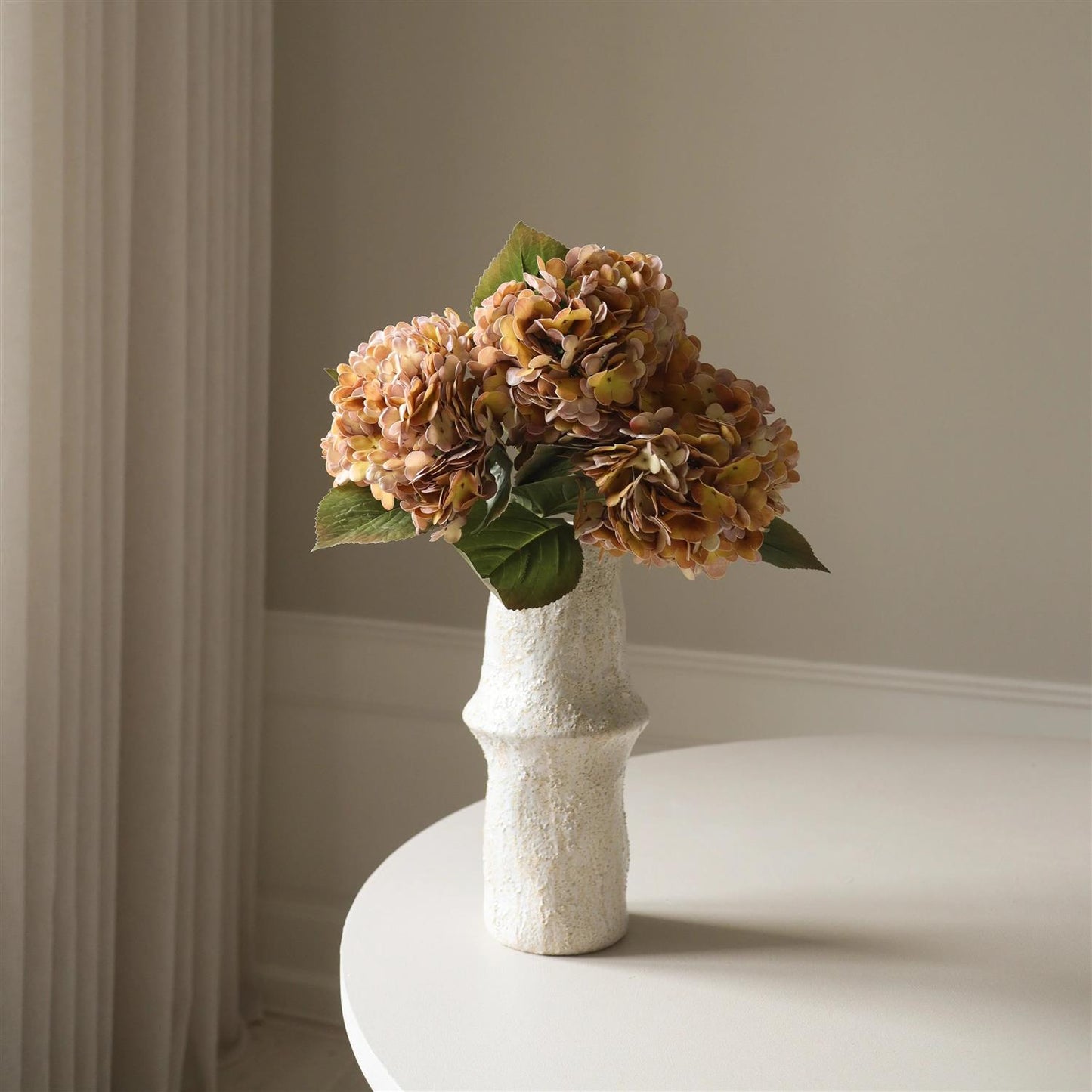 Orange hydrangea flower
