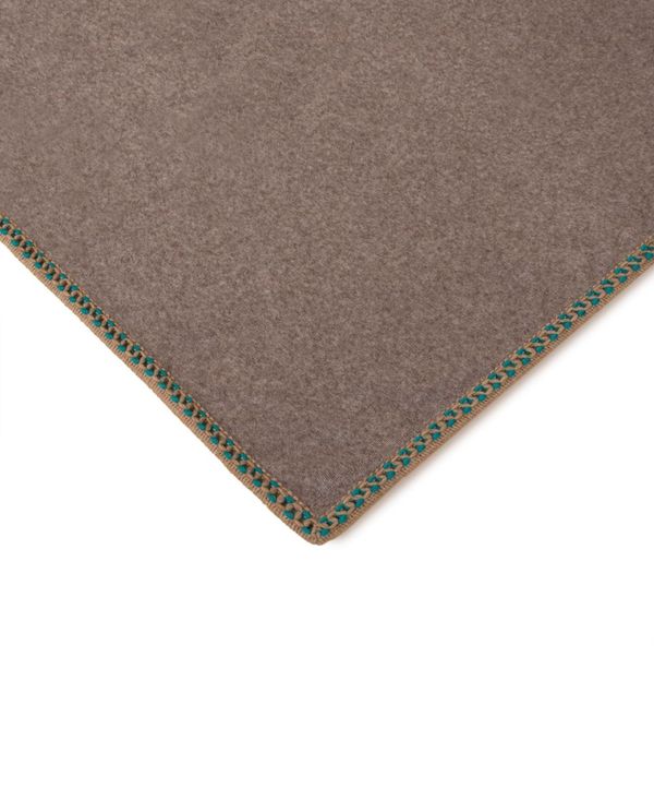 Soft Bamboo tortora bordo pledd, 160x200