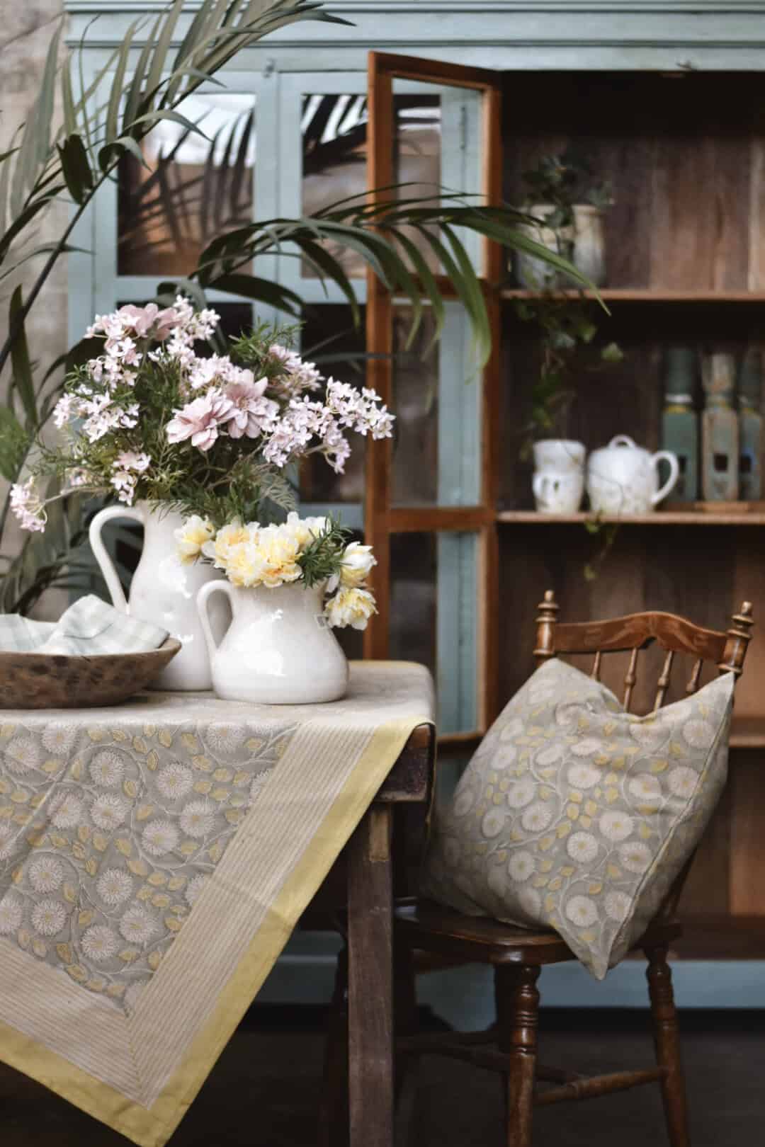 Kanne glassert krakelert H27 cm