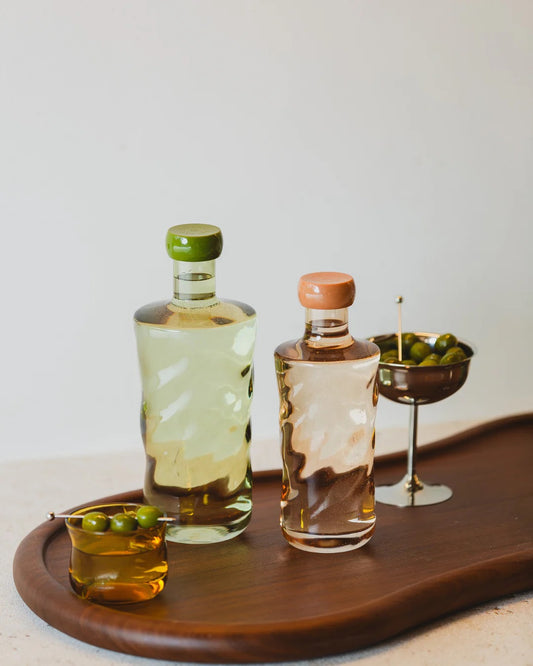 Glassflaske 0,75 Swirl glow