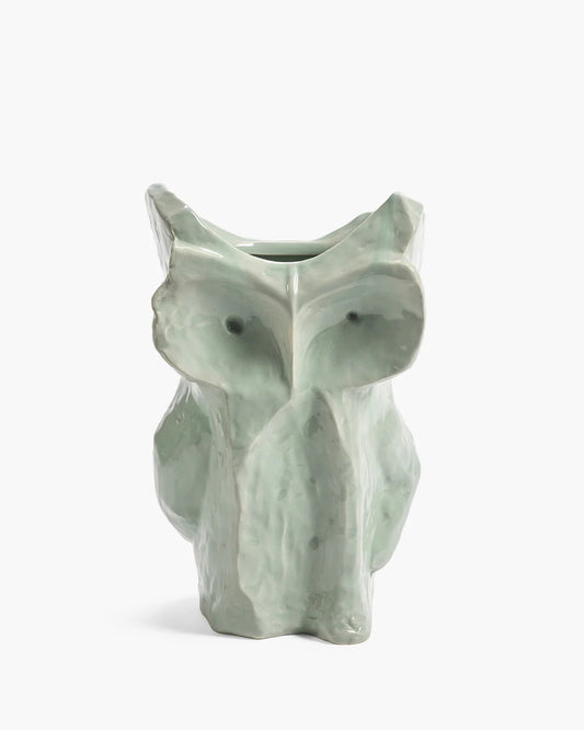 Owl vase L blue after midnight