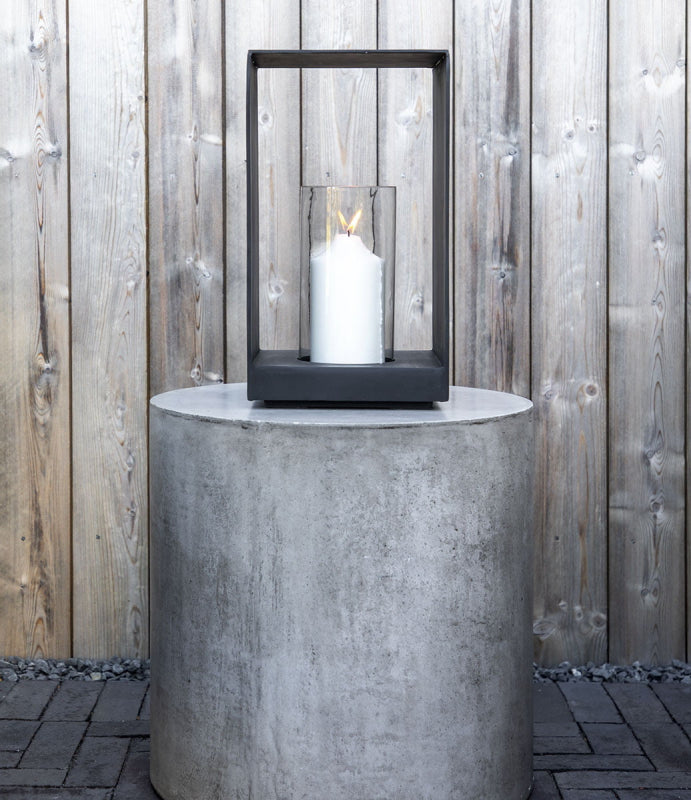 DOLOMA Sidebord, Concrete Grey Ø40 cm