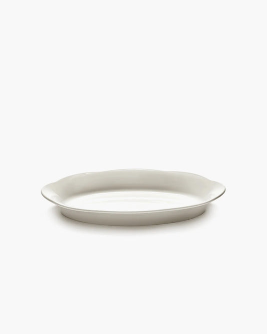 Dyp oval tallerken M white silhouette