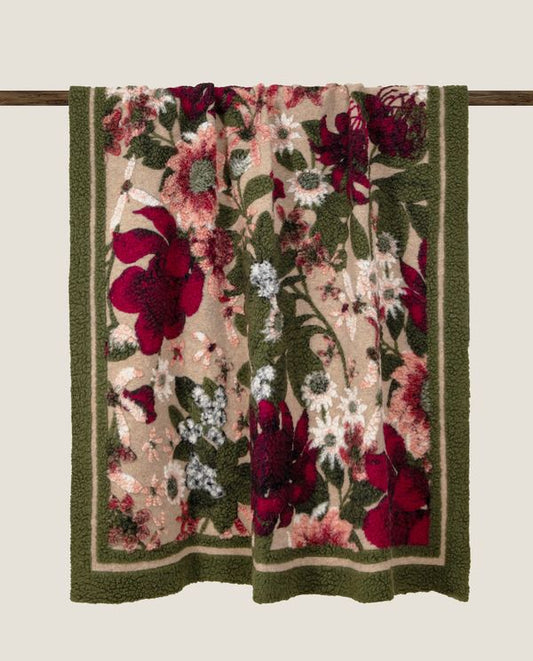 Boiled Wool Greenery Arazzo pledd, 150x190