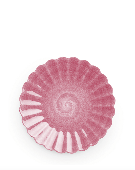 Oyster tallerken 20 cm, rosa