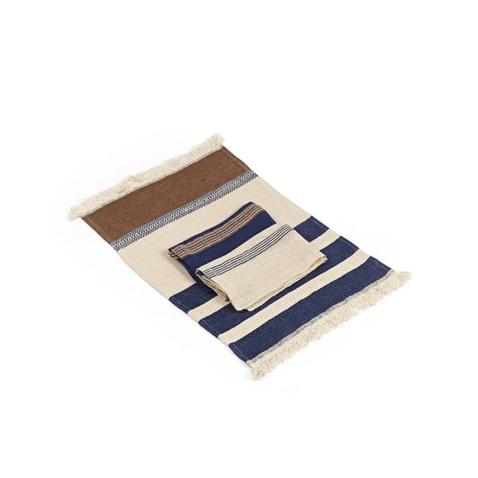 Marina stripe indigo bordbrikke 35x50 cm