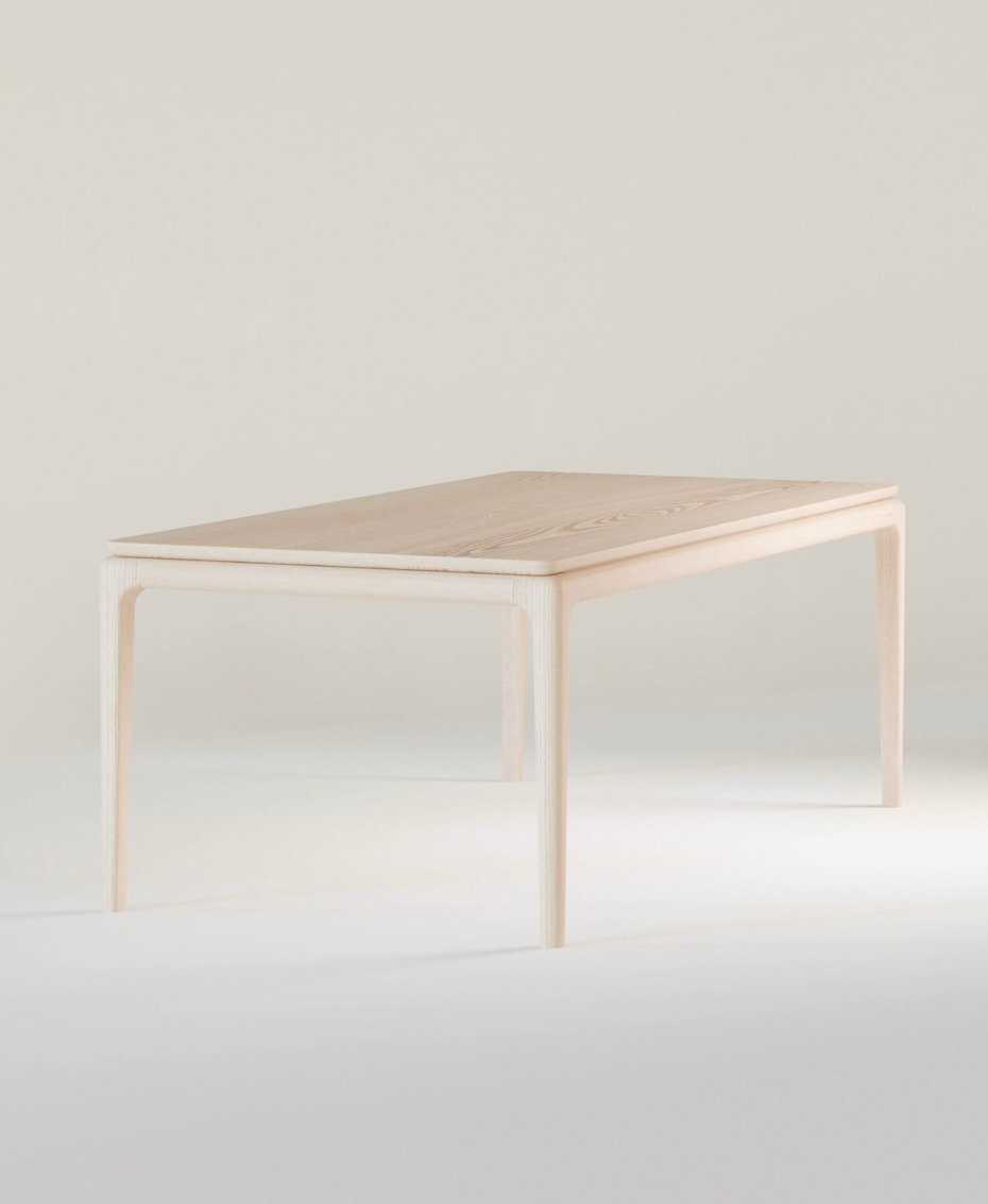 Floating spisebord 220x100xH74 cm, Gråbrun oljet ask