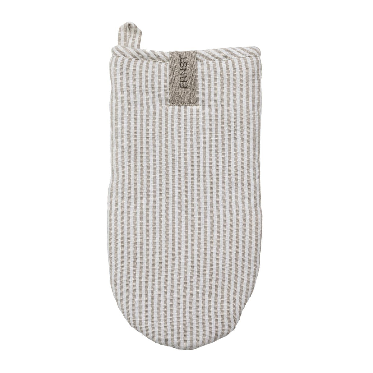 grytevott beige og hvite striper