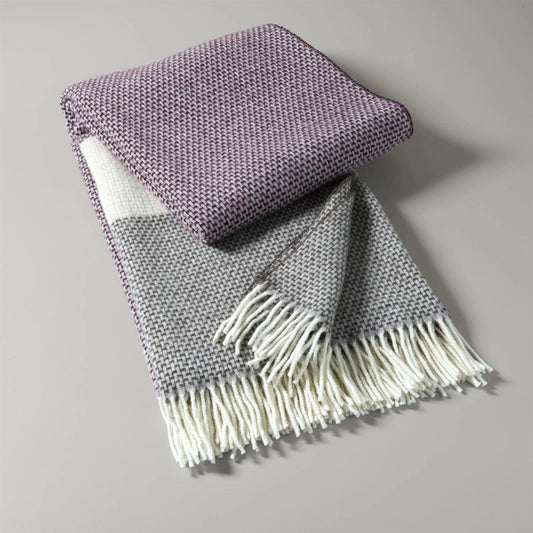 Aria throw, 130x190 cm, brown burgundy