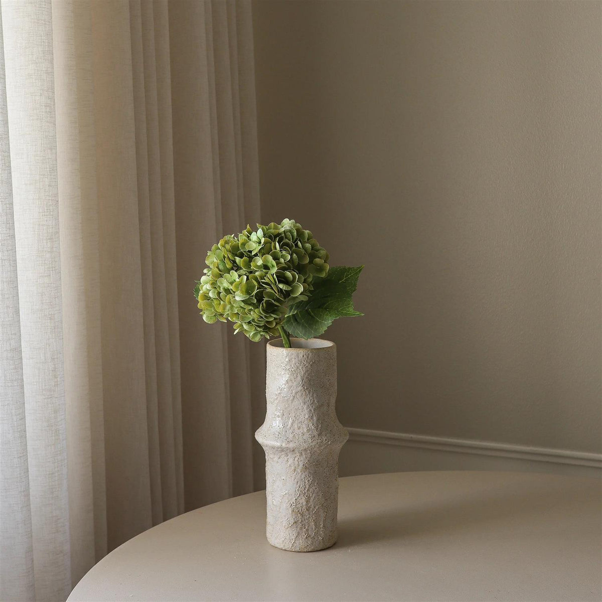 Moss green hydrangea flower