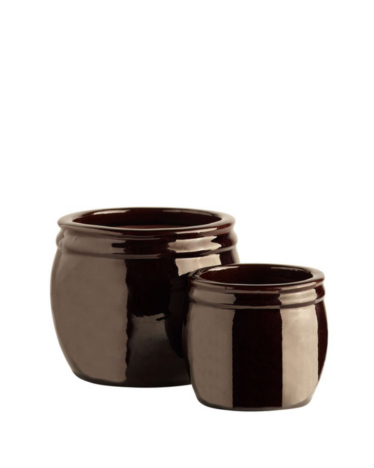 brun krukke, 19xH17cm