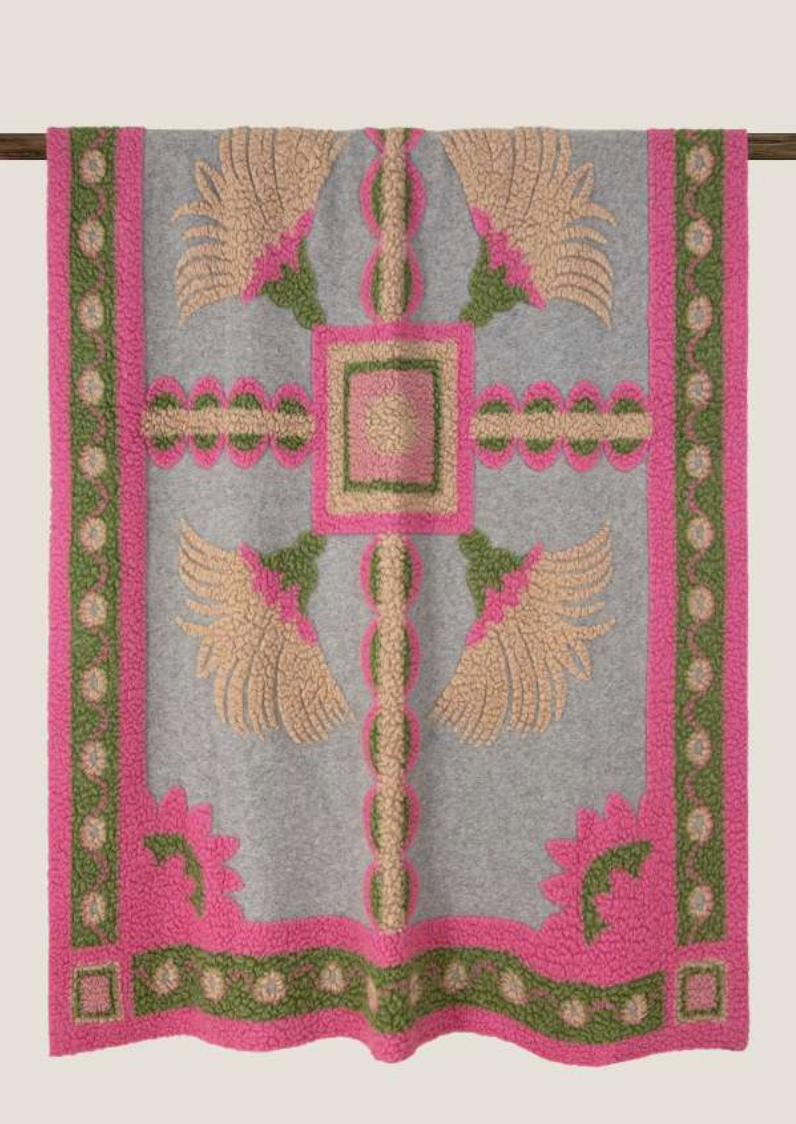 Soft Boiled Wool Trionfale grigio pledd, 150x190